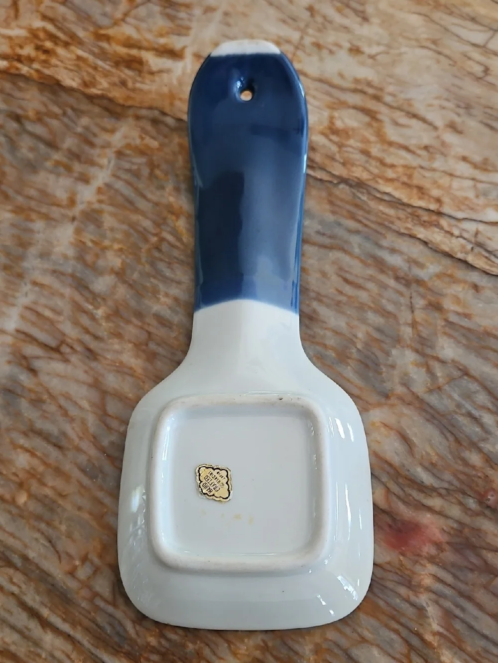 Vintage Otagiri ceramic spoon rest. Has a Underwater Scene W/fish And Coral